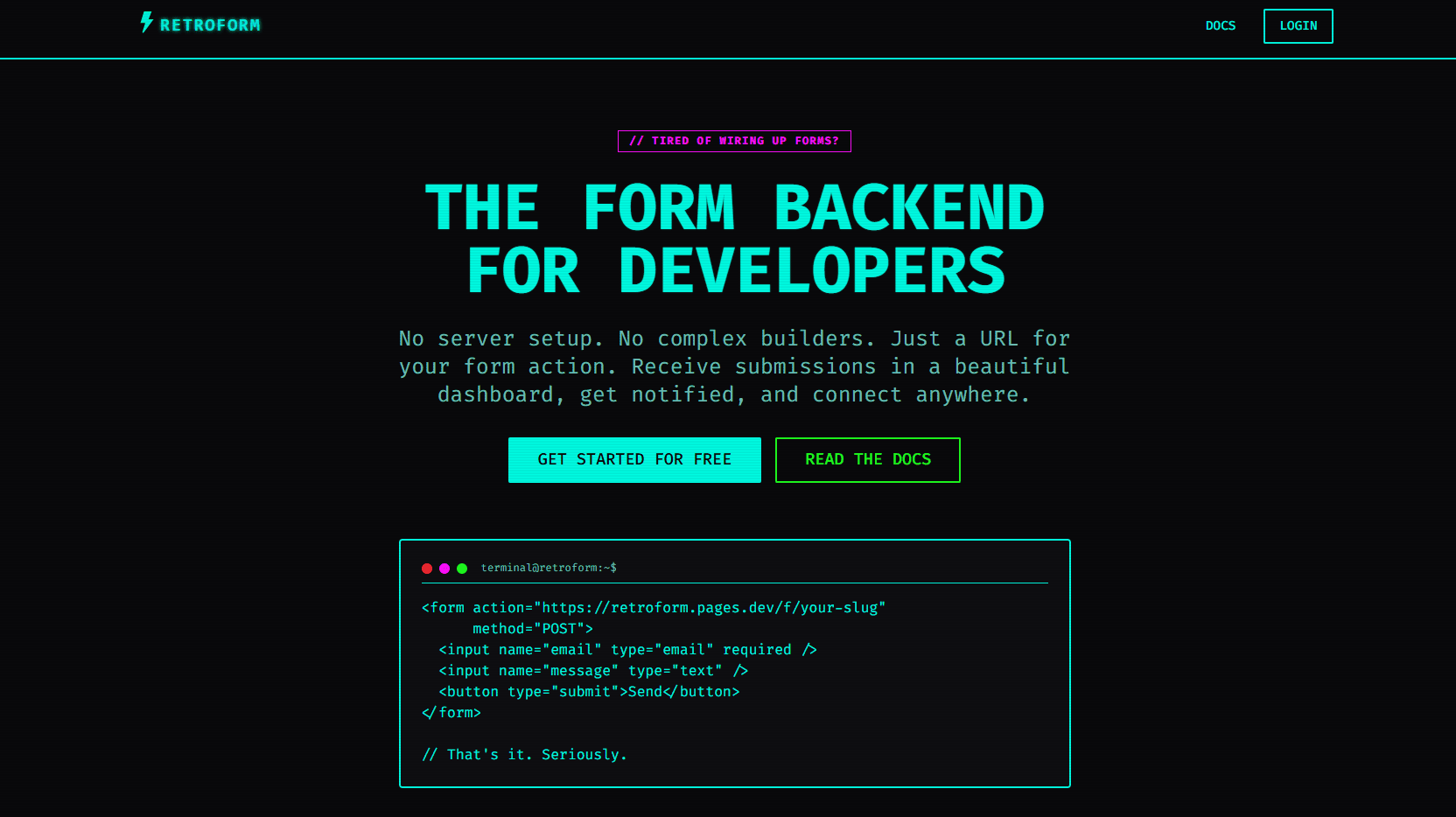 Lazyform- THE FORM BACKEND FOR DEVELOPERS